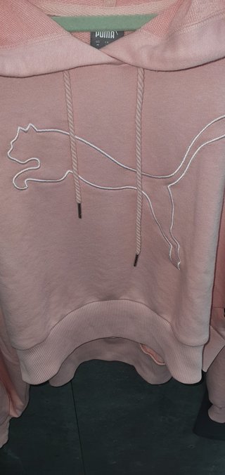 Conjunto Puma Sudadera Rosa T.S  Leggins Gris T.XS