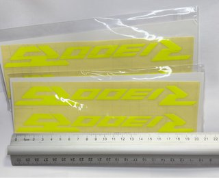 Sticker para moto-amarillo fluor - 20cm PRECINTADO