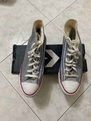 Converse All Star righe blu e bianche