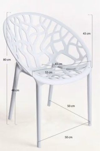 Pack de 2 Sillas Estilo Nido Blancas para exterior
