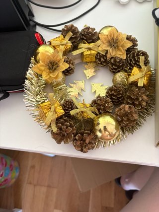 Lote adornos navideños + guirnalda