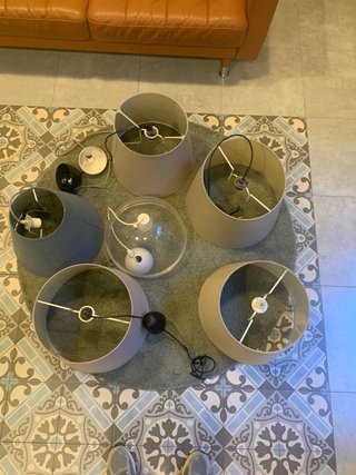 Lote 5 Lámparas Techo IKEA HEMMA + Globo