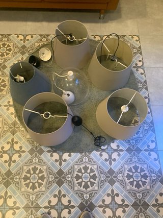Lote 5 Lámparas Techo IKEA HEMMA + Globo