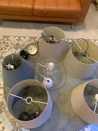 Lote 5 Lámparas Techo IKEA HEMMA + Globo