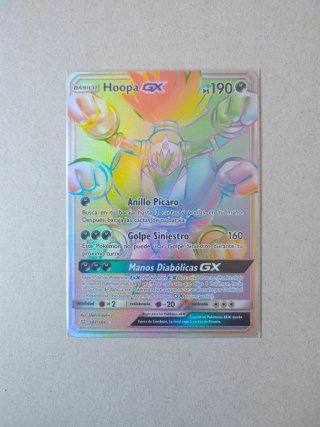 Carta Pokémon Hoopa GX (TEU 187) Rainbow
