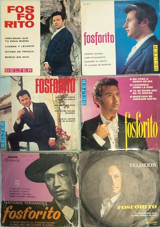 6 Vinilos 45 RPM Fosforito Flamenco