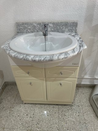 Mueble de baño Bakan mármol y aglomerado
