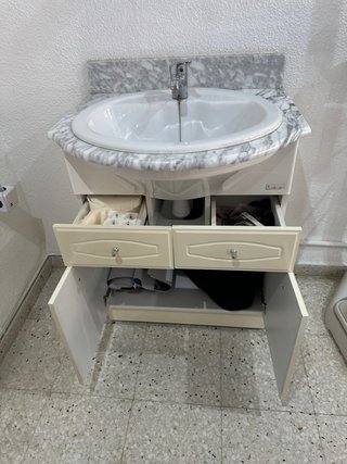 Mueble de baño Bakan mármol y aglomerado