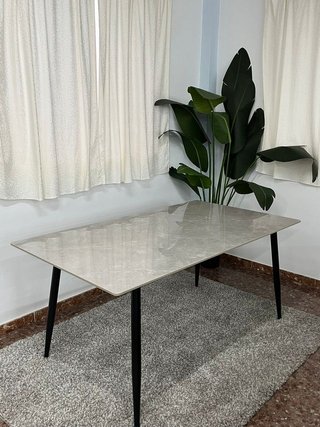 Mesa de cristal estilo marmon nueva 140X80cm