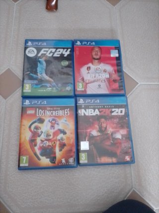 Lote 4 Giochi PS4: FC 24, FIFA 20, NBA 2K20, LEGO Gli Incredibili
