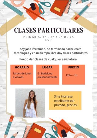 Hago clases particulares en Badalona!
