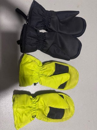 Conjunto esquí niño azul y blanco y amarillo 8 año