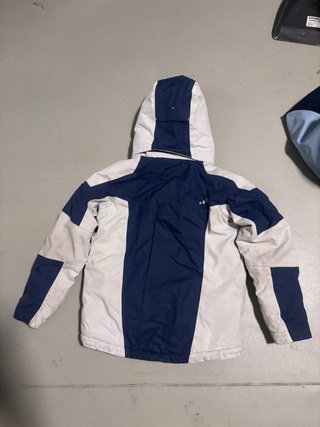 Conjunto esquí niño azul y blanco y amarillo 8 año