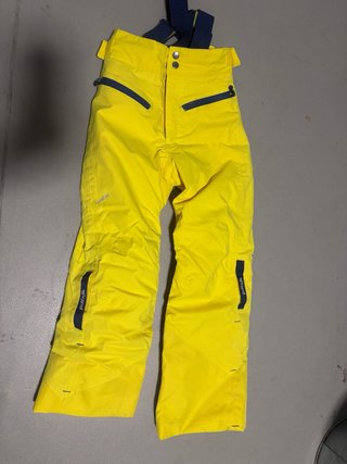 Conjunto esquí niño azul y blanco y amarillo 8 año
