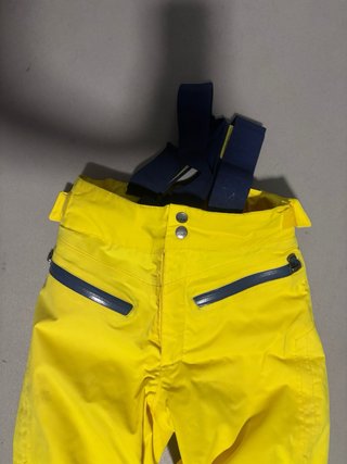Conjunto esquí niño azul y blanco y amarillo 8 año