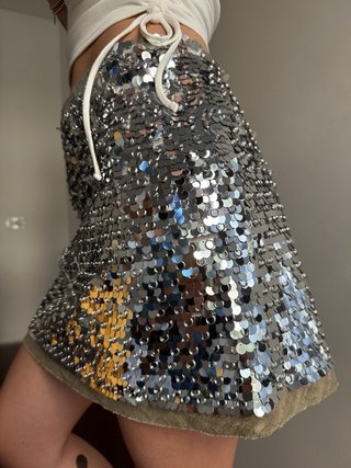 Falda mini lentejuelas ZARA Talla S