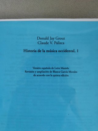 Historia de la música occidental Volumen I