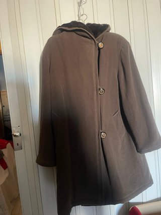 Cappotto marrone con cappuccio già lavato