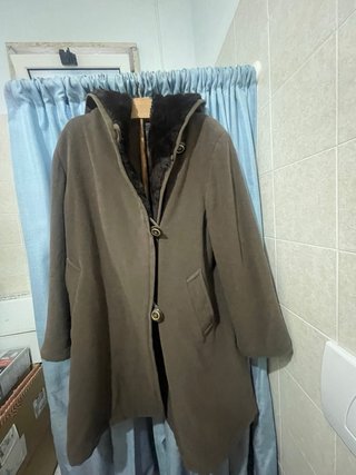 Cappotto marrone con cappuccio già lavato