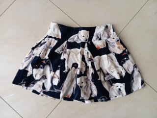 Gonna velluto Simonetta 3A orsi pinguini