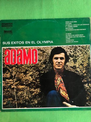 Vinilo Adamo Sus Exitos En El Olympia