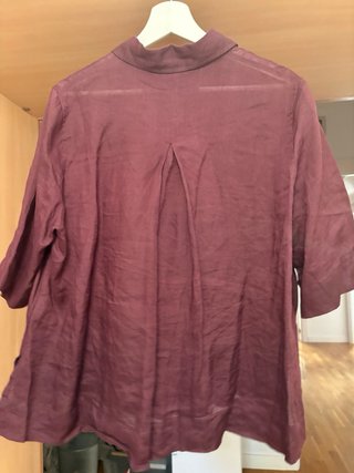 Camisa de Lino Burdeos,  talla XS pero talla grand