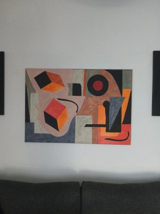 Cuadro al óleo estilo abstracto
