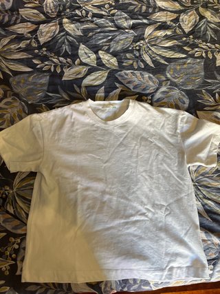 Camiseta Básica Zara Blanca Talla S
