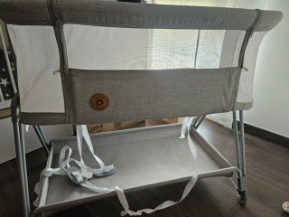 Mini cuna Lionelo gris