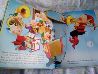 Libro Pop-Up Vintage Santa's Cuckoo Clock 1954