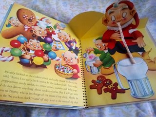 Libro Pop-Up Vintage Santa's Cuckoo Clock 1954