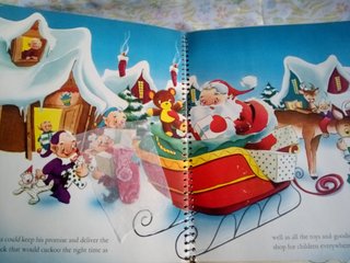 Libro Pop-Up Vintage Santa's Cuckoo Clock 1954