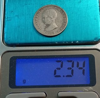 ESPAÑA 50 CENT Plata - 1889 - Alfonso XIII