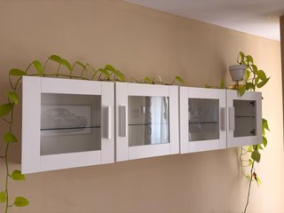 Set de 4 Vitrinas Blancas de Pared