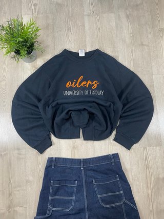 Sudadera Americana Vintage Negra