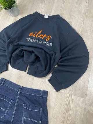 Sudadera Americana Vintage Negra