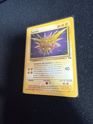 Carta Pokémon Zapdos Fossil 30/62