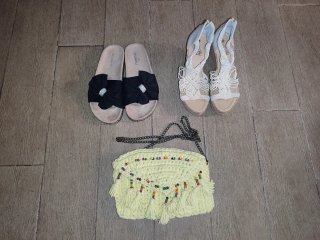 Lote 2 pares sandalias talla 38 + bolso gratis