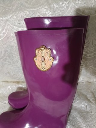 Botas de agua altas moradas