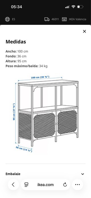 Estantería industrial madera y metal