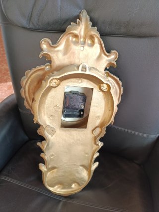 Reloj de pared Vintage estilo Rococó. En escayola.