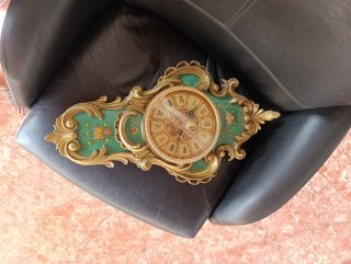 Reloj de pared Vintage estilo Rococó. En escayola.