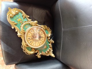 Reloj de pared Vintage estilo Rococó. En escayola.