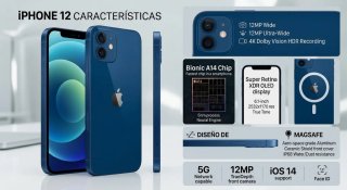 IPHONE 12 256GB//BAT100%//GARANTÍA!!CAMBIO!!!