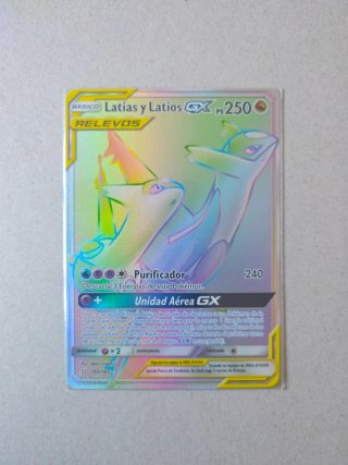 Carta Pokémon Latias y Latios GX (TEU 190)