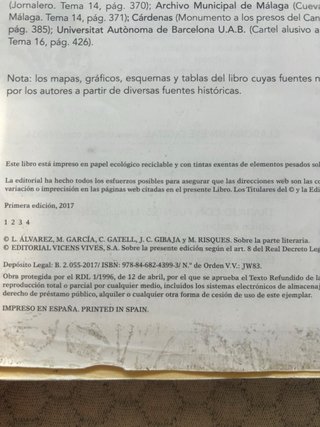 Historia de España, Bachillerato, Vicens Vives