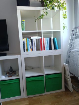 Mueble Kallax cubos blanco
