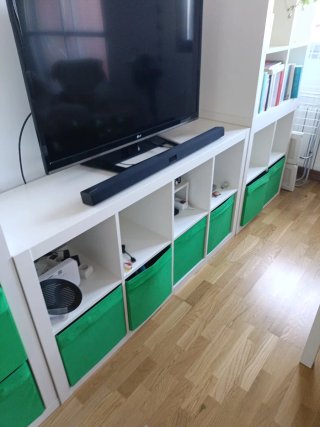 Mueble Kallax cubos blanco