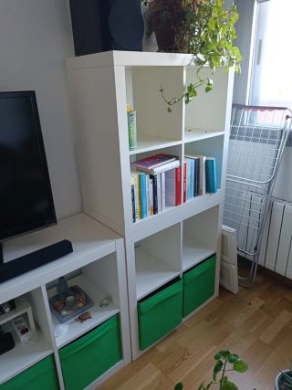 Mueble Kallax cubos blanco