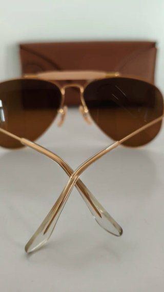 Ray-Ban Outdoorsman Vintage USA Marrón Dorado